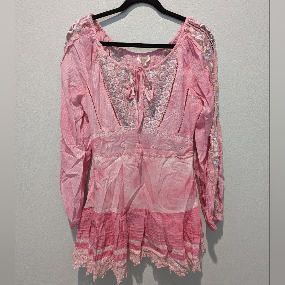 LoveShackFancy Chelie Embroidered Dress